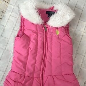 US Polo Assn girl vest pink 5